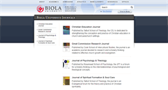 Desktop Screenshot of journals.biola.edu