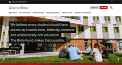 Desktop Screenshot of giving.biola.edu