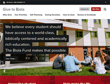 Tablet Screenshot of giving.biola.edu