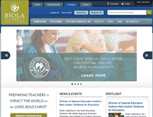Tablet Screenshot of education.biola.edu